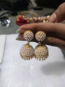 Pearl Jhumka Earrings
