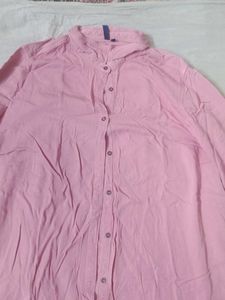 Pink Button-Down Tunic
