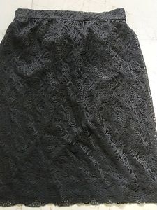 Black Net Formal Short Skirt