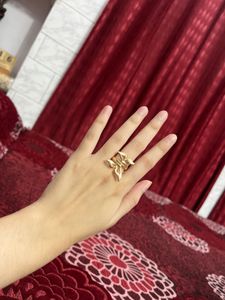 Anti Tarnish Butterfly Golden Ring