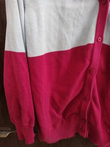 Color Block Full Sleeve Cardigan for Women