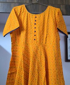 Cotton Weave Anarkali Kurta