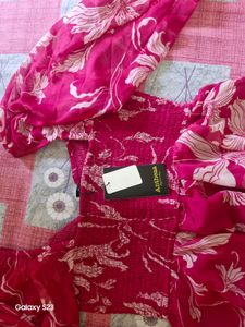 Pink Georgette Sharara Coord Set