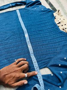 Blue Polka Dot Sweater