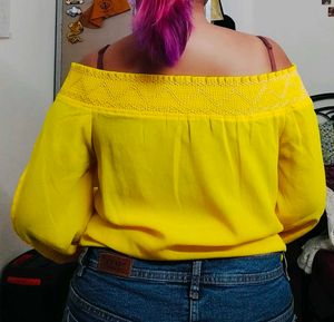 Yellow Off-Shoulder Top