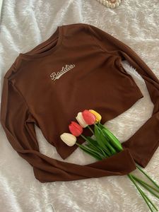 Savana Brown Long Sleeve Top