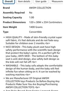Kids Foldable Sofa Cum Bed Washable..New 🆕