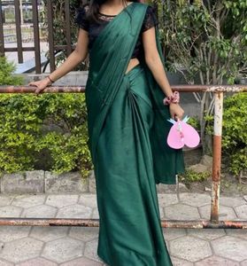 Olive Green Saaree💚