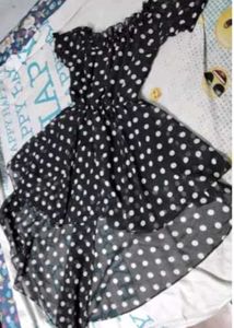 Polka Dot Hi-Low Dress