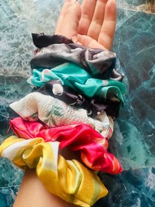12 New Scrunchies Multicolour