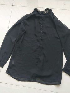 Elegant Black Top with slip