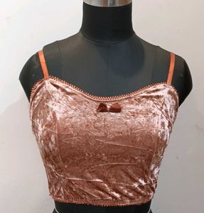 Velvet Bow Bustier Top 34 to 36