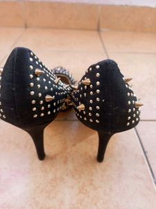 Studded Black Stylish Heels