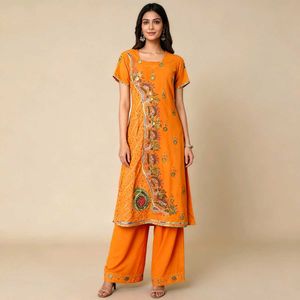 Elegant Orange Kurta Set