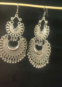 Silver Boho Dangle Earrings