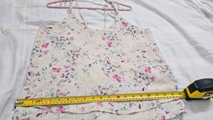 VERO MODA Cream Floral Layered Sleeveless Top