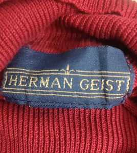 Red Turtleneck Knit Top by Herman Geist