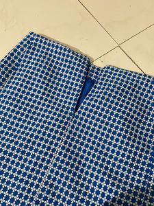 Persian blue Skirt With Lining