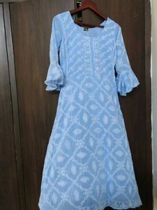 Georgette Chikankari Alone Kurti