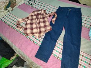 Checked Button-shirt And Pants