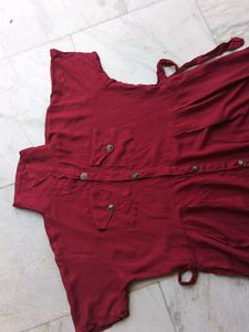 Burgundy Maternity Dress