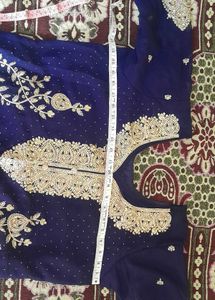 Red &amp; Gold Embroidered Indian Dress(Combo 2