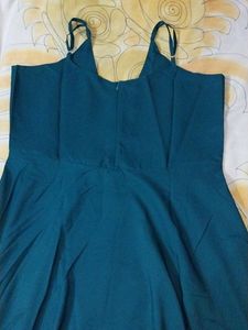 Women A-line Green Dress
