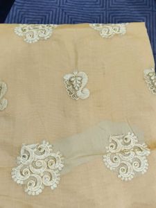 Golden Colour Embroidery Suit With Inner Piece
