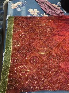 Beautiful Red Bandhani Dupatta