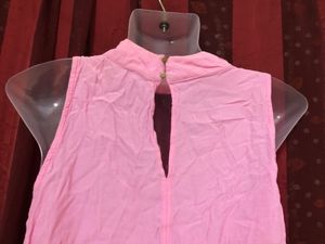Mango Sleeveless Pink Top