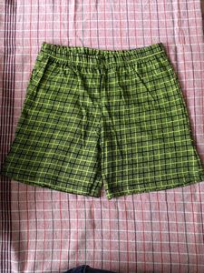 Green Plaid Shorts