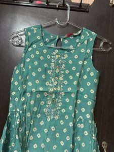 Fusion Green Festive Kurti