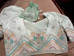 Sea green heavy lehenga