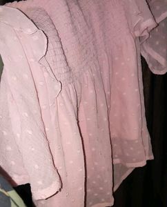 Cute Pink Ruffle Top