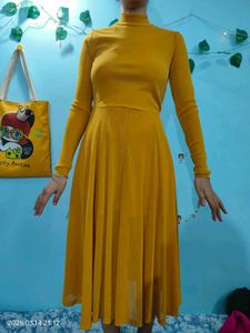 Shein Yellow Party Midi Dress