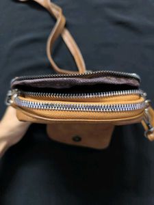 Pure leather Brown Crossbody Bag