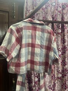 Tie-Front Plaid Crop Top