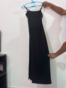 Sleek Black Maxi Dress