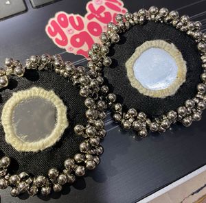 Mirror Magic: Handmade Black &amp; Sliver Statement Ea