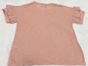 Blush Pink Ruffle Sleeve Top