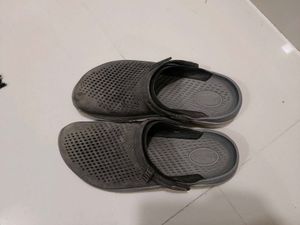 Grey Crocs LiteRide Clogs