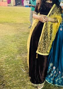 Designer Velvet Lehenga Choli With Dupatta