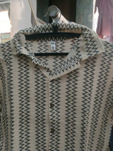 Patterned Button-Down Shirt