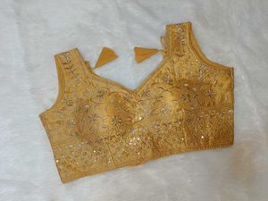 Golden Embroidery Sleeveless blouse