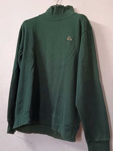 Green Mock Neck Sweatshirt