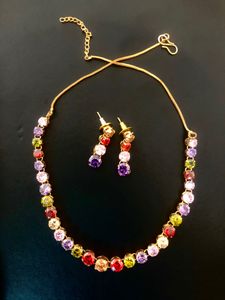 Multicolour Stone Necklace Chokar Style