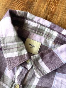 Purple Plaid Flannel Shirt