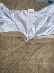 Corduroy Pleated Mini Skirt