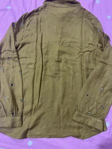 Kurta Style Shirt With Half Buttons Full Sleeves