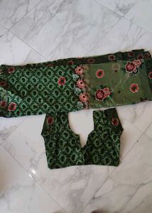 New Brand Saree In Half Net Nd Chiffon